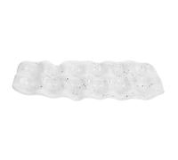 OUNONA Plateau à Œufs en Céramique 18 Compartiments Boîte de Rangement pour Œufs Support Compact Réfrigérateur et Cuisine Design Minimaliste Blanc Cassé