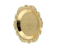 OUNONA Plateau Bougie Style Rétro Rond Doré Décoration Mariage Élégante Support Bougies Pratique et Sécurisé pour Salle à Manger et Salon