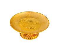 OUNONA Plateau de Fruits Plastique Doré Design Lotus pour Offrandes Au Temple Tray Pratique pour Sacrifices et Décoration Bouddhiste