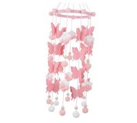 OUNONA Plush Pompon Suspendu Décoratif Murale pour Chambre à Coucher Ornement Suspendu Peluche Rose pour Rideaux de Lit Balcon et Mur Décoration Accroche Murale Chambre Fille