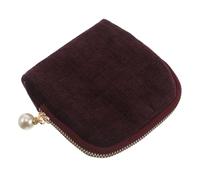 OUNONA Pochette à Bijoux Compacte en Velours Multi-couches pour Colliers, Bracelets et Bagues - Étui de Voyage Portable Pliable - Rangement Bijoux Protection Perles et Gemmes - Couleur