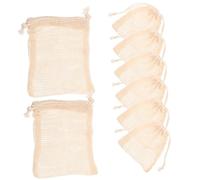 OUNONA Pochettes à Savonnette En Coton 8 Pièces Taille Standard Paquet De Rangement Cordon Pour Exfoliation Visage Et Salle De Bain Couleur Aléatoire