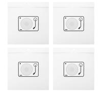 OUNONA Pochettes en Papier Blanc pour Collections Personnelles et Archives de Studio et Ajustement Précis 4 Pièces Protection Anti-poussière pour Disques Vinyles 12 Pouces