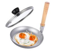 OUNONA Poêle Japonaise Oyakodon avec Poignée Verticale et Couvercle Verre Poêle Tamagoyaki Multi Usage pour Cuisine à Gaz Antiadhésive et Pratique pour Maison et Restaurant