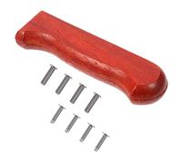 OUNONA Poignée De Coupe Cuisine Ergonomique En Bois Rouge Sans Trou, Manche De Couteau Remplaçable, Accessoire De Coupe Multifonction Pour Usage Domestique, Remplacement Facile Et Solide