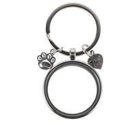 OUNONA Porte-clés commémoratif pour Animaux de Compagnie avec Support pour Poils et Photo, Pendentif urne funéraire pour Cendres de Chat, Cadeau de deuil, Contient des Poils de Chat argentés