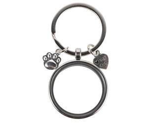 OUNONA Porte-clés commémoratif pour Animaux de Compagnie avec Support pour Poils et Photo, Pendentif urne funéraire pour Cendres de Chat, Cadeau de deuil, Contient des Poils de Chat argentés