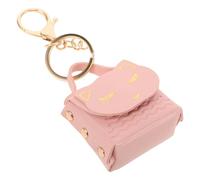 OUNONA Porte-clés Dessin Animé Chat Rose Petit Porte-Monnaie Miniature Synthétique Multifonctionnel Filles Paquet à Main Accessoire Compact Léger