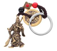 OUNONA Porte-Clés Pendentif Guan Gong en Cuivre Massif Ornement Décoratif Suspendu pour Clés Accessoire Unique pour Hommes Style Chinois Traditionnel 1 Pièce