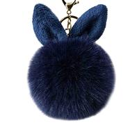 OUNONA Porte-Clés Pompon Fausse Fourrure Lapin Oreilles 10Cm Charm Sac Accessoire Léger Pour Femmes Cadeau