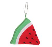 OUNONA Porte- en Peluche Pastèque Portable pour Femme Petit Portefeuille Mignon Accessoire Pratique pour Voyage Paquet à Compact Design Adorable