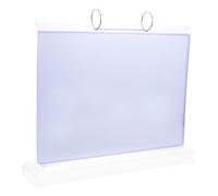 OUNONA Porte-Menu de Table Horizontal Transparent Format A6 6 Pochettes Plastiques Support D’Affichage Stable pour Restaurants Cafés et Hôtels Organiseur de Menus Multi-Pages Robuste