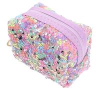 OUNONA Porte-Monnaie Porte-clés Miniature à Paillettes Multicolore, Tissu Et Métal, Compact Et Léger, pour Femme, Usage Quotidien Et Sorties, Petite Pochette Zippée Pratique (Taille Mini