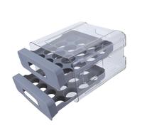 OUNONA Porte Œufs Frigo Plastique Transparent avec Compartiments pour Œufs Frais Étagère pour Réfrigérateur Organisateur de Rangement