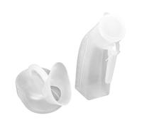OUNONA Pot de Chambre Portable 2 Pièces en Plastique Épais Graduation, Urinoir Réutilisable Grosse Capacité, Bouteille à Urine Voyage pour Personnes Âgées, Malades, Camping et Soins à Domicile