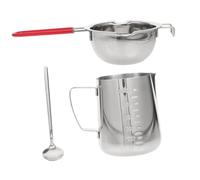 OUNONA Pot de Fonte Acier Inoxydable pour Beurre Fromage Chocolat Cuillère et Doseur Résistant Chaleur pour Cuisine Maison et Professionnelle