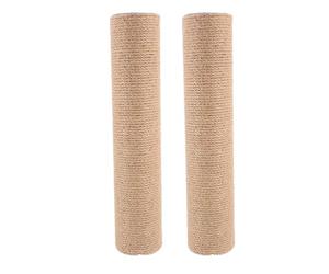 OUNONA Poteau à Griffer pour Chat en Sisal 2pcs Accessoires de Remplacement pour Arbre à Chat pour Exercice Montage DIY Usage Intérieur