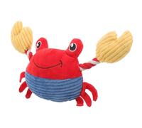 OUNONA pour Chien en Peluche Rouge Forme Crabe Dispositif Sonore Intégré, Solide pour Petits Chiens et Chiots, pour Chiens Qui Aiment Mâcher
