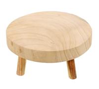 OUNONA Présentoir à Gâteau Tabouret Solide 20x9 Cm pour Décoration Intérieure en Bois Rustique Style Vintage et Présentation de Fruits