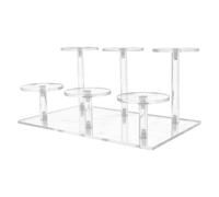 OUNONA Présentoir de Cosmétiques en Acrylique Transparent 6 Compartiments Organisateur de Rangement de Maquillage de Bureau Support Multifonction pour Supermarché et Usage Domestique