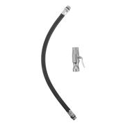 OUNONA Rallonge de Tuyau de Gonflage de Pneu 434 CM Noir en Caoutchouc Résistant Embout Autobloquant Fileté 125 MM Tube de Jauge à Pneu Compatible Voitures Motos Vélos Remplacement