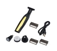 OUNONA Rasoir Électrique Étanche pour Hommes Tondeuse Barbe Nez Corps Rechargeable USB Trimmer Multifonction Portable Noir et Or