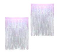 OUNONA Rideau de Pluie Décoratif pour Fête 2 Pièces Plastique Transparent 1 M de Large X 25 M de Haut Fond de Scène pour Mariage et Festival