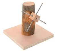 OUNONA Roue d'exercice pour Cobayes, Roue du Hérisson en Bois Khaki, Forme Moulin à Vent, pour Cage, Exercice et Meulage des Dents, pour Hamster et Cochon d'Inde