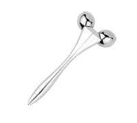 OUNONA Rouleau De Massage Visage Yeux Taille Compacte Outil De Massage Facial Portable Anti-âge Argenté Pour Soins Peau Au Quotidien