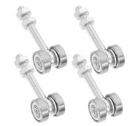 OUNONA Roulettes pour Porte Coulissante Double Roulement C30 M8x60, 24mm Diamètre Extérieur, Galets en Acier Robuste, Kit 4 Pièces pour Rail Porte de Grange, Placard et Moustiquaire,