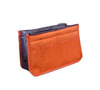OUNONA Sac à Main Portable Trousse de Toilette Multifonction Étanche Grand Volume Pliable avec Poches Multiples pour Cosmétiques et Accessoires Orange
