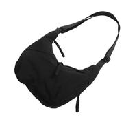 OUNONA Sac Bandoulière Femme Toile Noir Grand Volume Design Sous-bras Décontracté Sac Croissant Mode pour Sorties