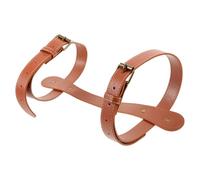 OUNONA Sangle pour Couverture de Sol en Cuir Marron Poignée Confortable et Double Couche pour Camping et Pique-niques en Extérieur