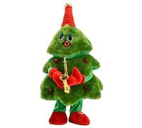 OUNONA Sapin de Noël en Peluche électrique de noël Arbre de Noël Dansant décorations Christmas Tree Xmas Tree de Danse pour la fête poupée d'arbre de Plastique Green