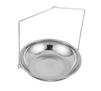 OUNONA Scale Pan With Chain Stainless Steel Hanging Tray For Industrial Weighing Compatible With Crane And Dial Scales Portable Metal Scoop For Food And Bulk Materials