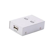 OUNONA Sélecteur en Plastique Automatique USB 2.0 pour Partage D'imprimante Multifonction Argenté pour Bureau à Domicile ou Petit Bureau