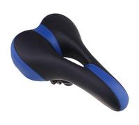 OUNONA Selle de Vélo VTT Confortable et Respirante en Cuir Bleu Coussin Épais, Accessoire de Cyclisme pour Balade en Montagne