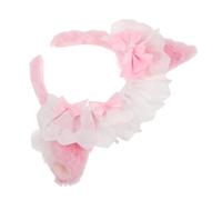 OUNONA Serre-tête Oreilles de Chat Rose Peluche Bandeau Doux pour Fille Accessoire de Cosplay et Décoration de Fête