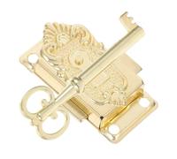 OUNONA Serrure à Ressort Rétro en Alliage Doré 53x26 Mm avec Vis Boîtier de Serrure Décoratif pour Tiroir Meuble Vintage Armoire et Boîte à Bijoux de Porte de Placard Sécurisée