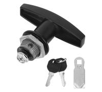 OUNONA Serrure Boîte aux Lettres et Serrure Armoire Clés, Poignée en T Noire en Alliage de Zinc, pour Rangements de Camping-Car, Tiroirs et Classeurs