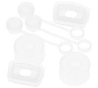 OUNONA Set de Bouchons Fuite Silicone Transparent pour Bouteilles Belly Étanches et Flexibles avec Protection Tige Accessoires Débordement pour Gourde de Sport et Voyage