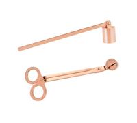 OUNONA Set Extincteur Bougie Et Coupe-mèche Long Manche Inoxydable Rose Doré Outil pour Éteindre Flamme Et Entretenir Mèches pour Maison Et Bougies Parfumées