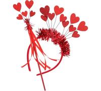 OUNONA Set Serre-tête Cœur Pailleté et Baguette Fée Légère pour Saint-valentin Accessoires Costume Romantique pour Fête et Mariage