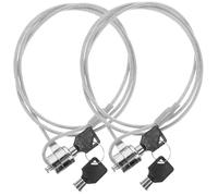 OUNONA Sets de Cadenas à Chaîne en Alliage Lot de 2 Verrou de Sécurité Léger et Facile à Utiliser pour Ordinateur Portable Compatible Tablettes et Moniteurs