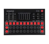 OUNONA Sound Card Live Streaming Device Portable External USB Audio Mixer with Voice Changer Compatible for Mobile Phones and Computers