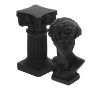 OUNONA Statue en Résine Sculpture de David Colonne Romaine Décoration Intérieure Figurine Décorative Ornement de Bureau Mini Statue Grecque Maison 7Cm Noir