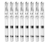 OUNONA Stylo-plume Rechargeable à Mécanisme Piston avec Pointe Flexible en Plastique, Lot de 8 Pièces pour Création Artistique et Projets D'artistes Débutants