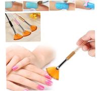 OUNONA Stylo pour Nail Art Dégradé Noir Pinceau Plat Éventail Maniabilité Professionnelle Outils Vernis à Ongles Usage Artistique