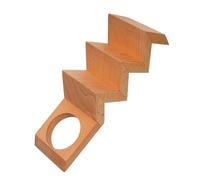 OUNONA Support à Tacos en Bois pour 3 Coquilles avec Porte-sauce | Rangement Vertical, Service Facile à Servir et Partager, Usage Maison ou Restaurant, Format Compact