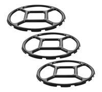 OUNONA Support Antidérapant pour Wok et Casseroles Petit Format, Anneau de Cuisson en Émail Noir, Résistant à Haute Température, Compatible Cuisinière à Gaz, Lot de 3 Pièces Cuisine